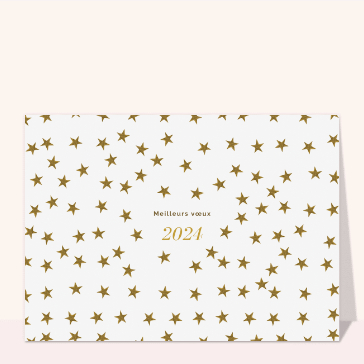 Carte de voeux classique 2023 : Des étoiles pour la nouvelle année 2023 