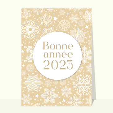 Bonne année flocons dorés Cartes de voeux classiques 2023