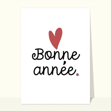 bonne année 2024 avec un coeur