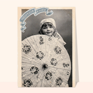Petite fille Heureuse année vintage