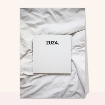 Carte de voeux tendance 2024 : Bonne année 2024 minimaliste
