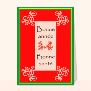 Bonne sante en rouge