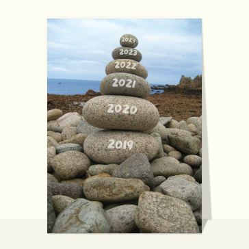 carte de voeux 2023  : Une pierre après l`autre