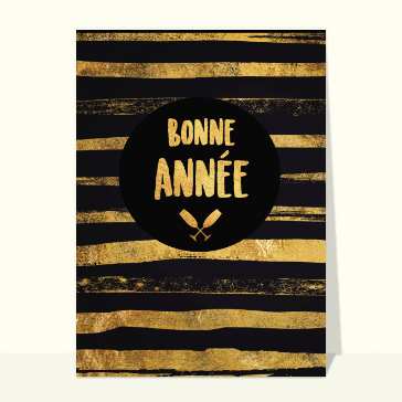 bonne année 2023 noir et or