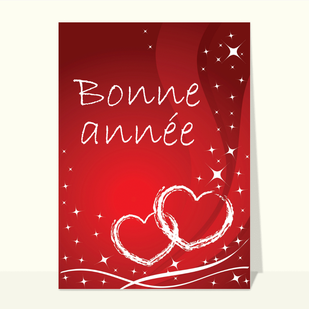 Carte Bonne Annee Coeur Rouge : Envoyer une vraie Carte De Voeux 2023