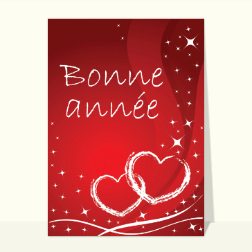 Bonne annee coeur rouge