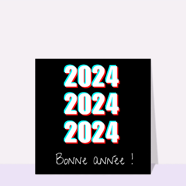 carte de voeux 2023  : Carte de voeux noir et blanc