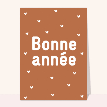 Bonne année 2024 entourée de petits coeurs