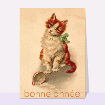 bonne année 2023 avec un chaton
