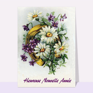 Heureuse nouvelle année 2024 et bouquet