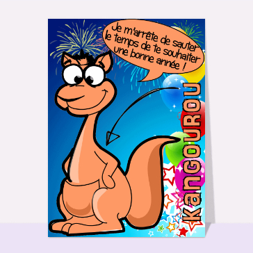 Carte de voeux kangourou