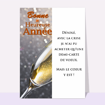 Demi-carte de voeux de crise