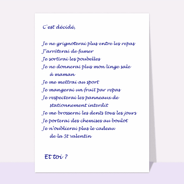 Bonnes resolutions numero 1