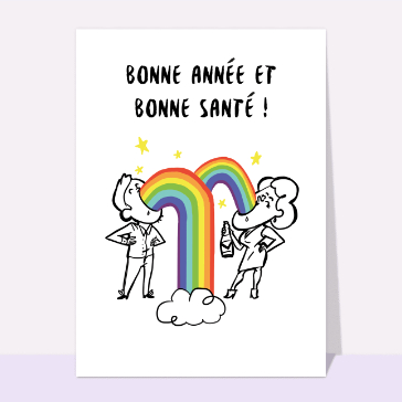 bonne année 2023 cuite arc-en-ciel
