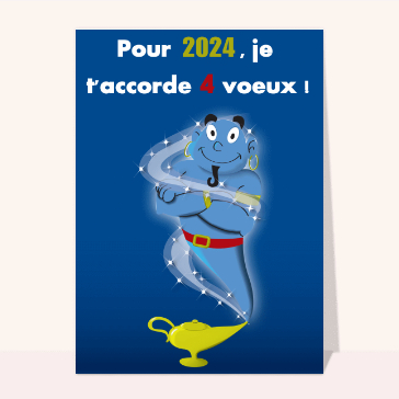 Carte de voeux originale pour 2024 : 4 voeux pour cette nouvelle année 2024 