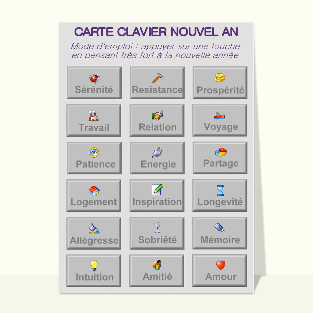 Comment Ecrire Voeux Sur Le Clavier Carte Nouvel An Clavier : Envoyer une vraie Carte De Voeux Originale Pour  2023 dès 0,99€ - Merci Facteur
