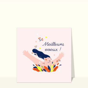 Meilleurs voeux féminins et colorés