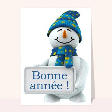 Carte de voeux bonhomme de neige