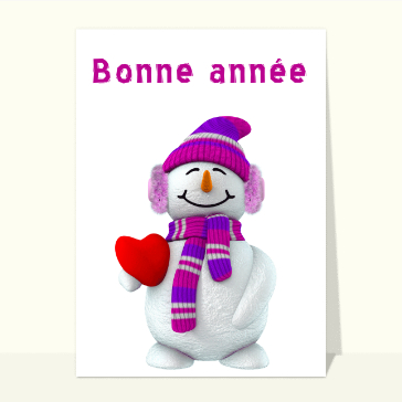 Bonne annee bonhomme de neige