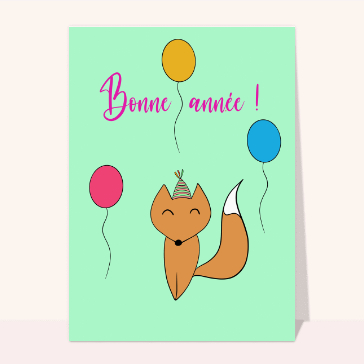 Bonne année 2024 petit renard