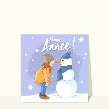 Bonne année 2024 et bonhomme de neige