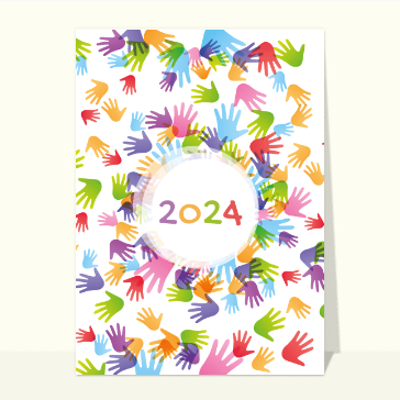 Carte de voeux entreprise originale 2023 : Tous ensemble pour la nouvelle année 2023 