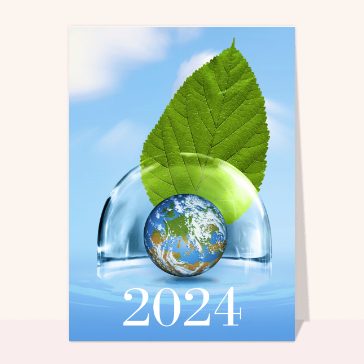 Carte de voeux entreprise originale 2024 : Entreprise impliquée dans le développement durable