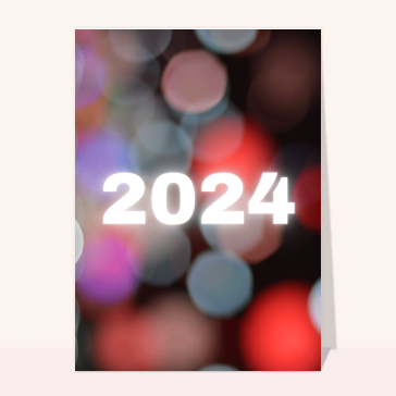 Carte de voeux entreprise originale 2024 : Lumière de la nouvelle année 2024 