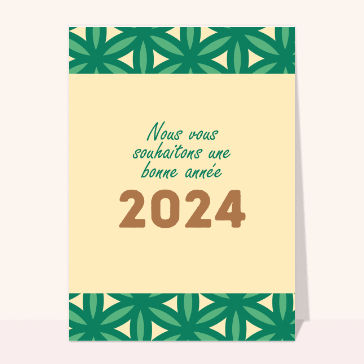 Carte de voeux entreprise originale 2024 : nouvelle année 2024 mosaïque