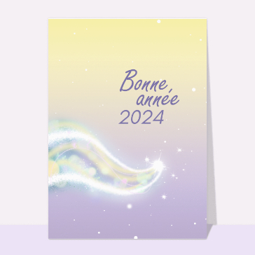 Carte de voeux entreprise originale 2024 : Une comète pour la nouvelle année 2024 
