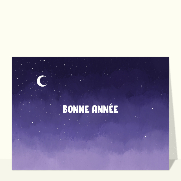 Carte bonne année 2024 dans la nuit