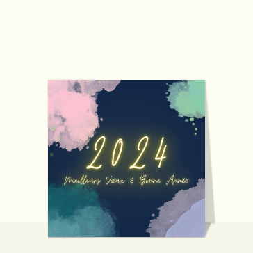 Carte de voeux entreprise originale 2024 : Meilleurs voeux et bonne année