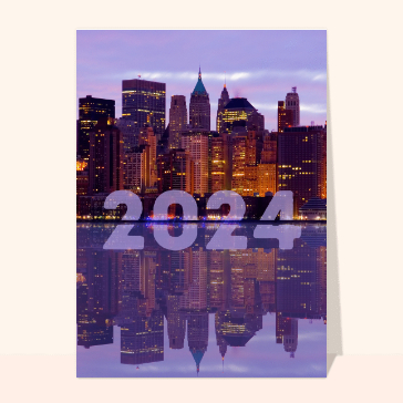Reflet de la nouvelle année 2024 