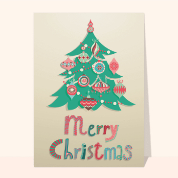 Bel arbre de Noël Merry Christmas