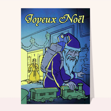 Depose des cadeaux de noel
