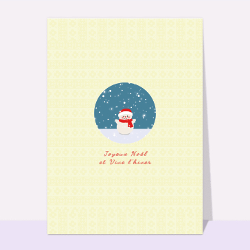 Carte de Noël enfant : Joyeux Noël et vive l'hiver