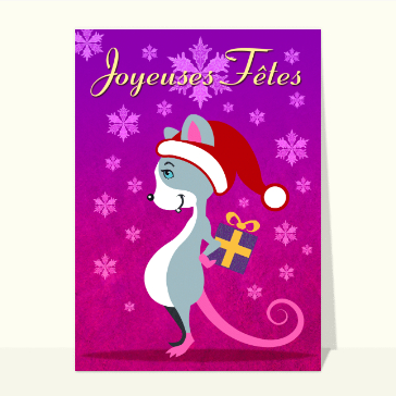 Noel souris et cadeau