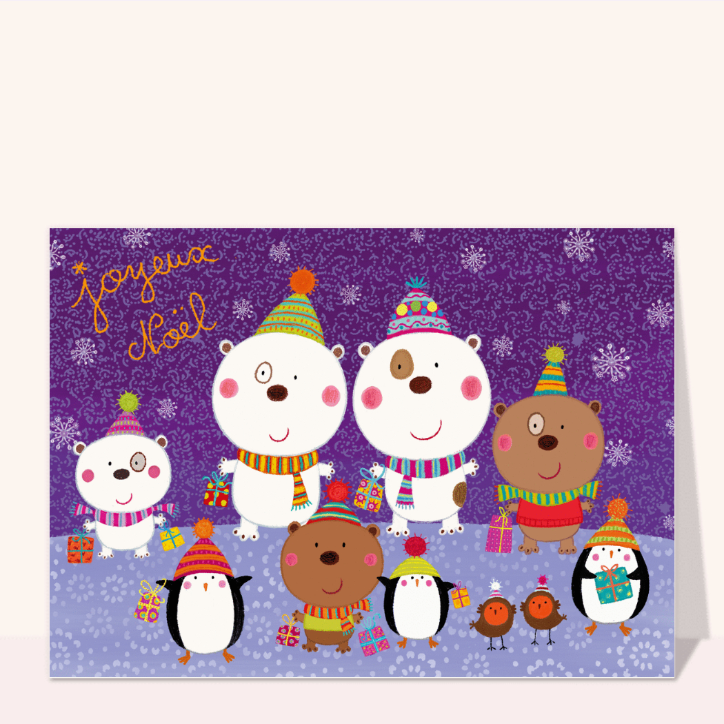 Carte De Noël Humoristique Wee Blue Coo - Format 12,5x17,5 Cm - Carton 280 G/m² - Intérieur Vierge