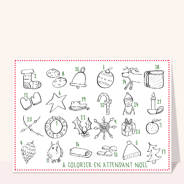 A colorier en attendant Noël