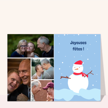 Noël : Joyeuses fêtes bonhomme de neige amusant