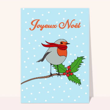 Noël : Joyeux Noël petit rouge gorge