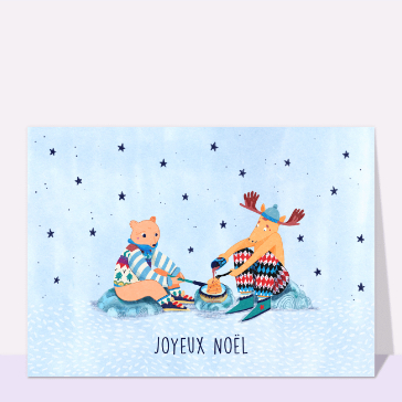 Carte Joyeux Noël avec des Pankaces