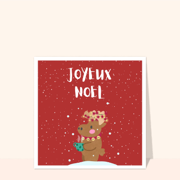 Joyeux Noël et renne mignon