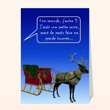 Carte de Noël humour : Le petite envie du père Noël