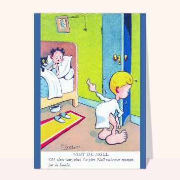 Le père Noël embrasse maman