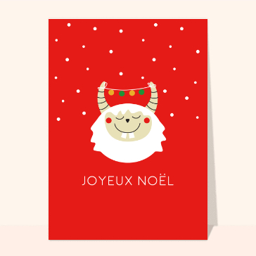 Joyeux Noël yéti poilu