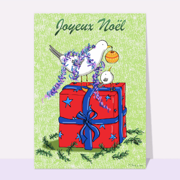 Oiseau de Noël enguirlandé