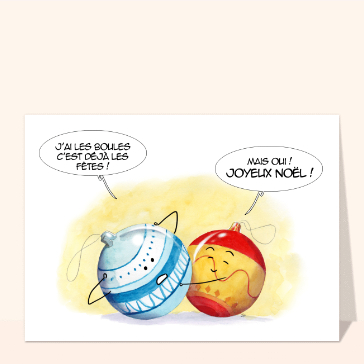 Carte J`ai les boules de Noël
