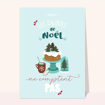 Carte Les calories de Noël ne compte pas