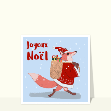 Carte Le renard de Noël